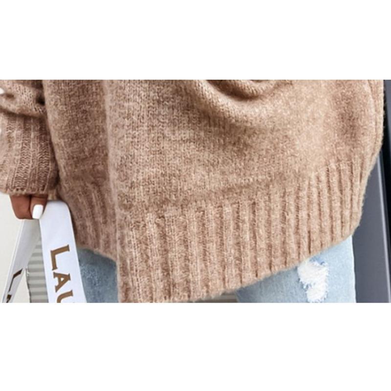 Women's Autumn/Winter Knitted Hoodie Pocket Casual Sweater