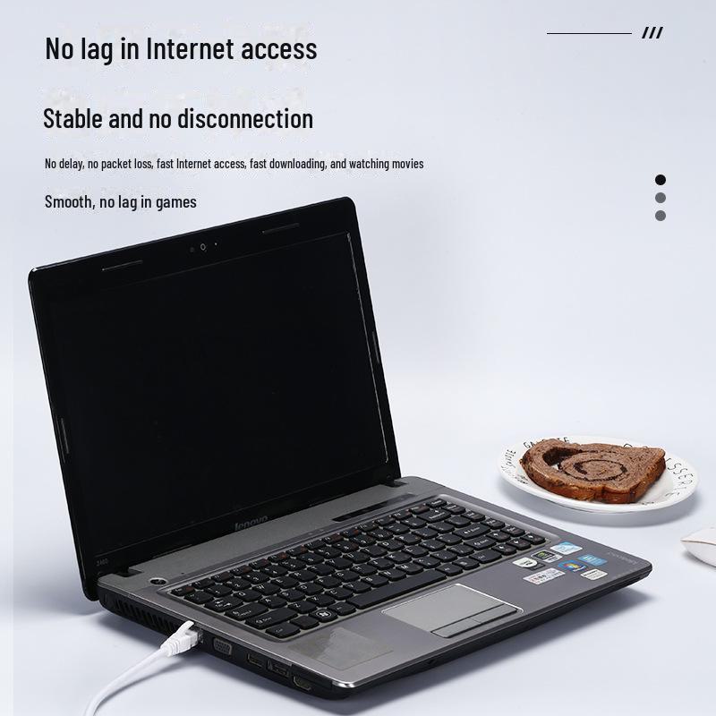 1-meter Cat 6 Gigabit Ethernet-kabel med krystallhode, 8-kjerners tvunnet par nettverksjumper.