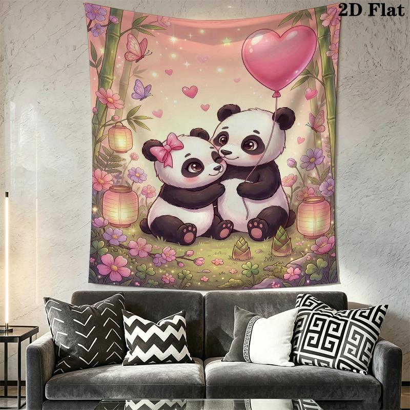 Cute Cartoon Animals Wall Tapestry Aesthetic Wall Hanging Printed Fabric Blanket Decorative Tapestries for Bedroom Living Room Home Decor