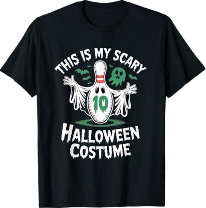 

Funny Ghost Bowling League Team Halloween Humor Tee T-Shirt Unisex T-Shirt XXXXL