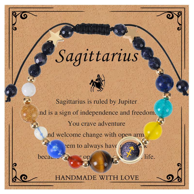 

JYL TS Bracelet Name Acrylic Beads Celebrates Individuality & Blessings Sagittarius-Sagittarius-Weaving