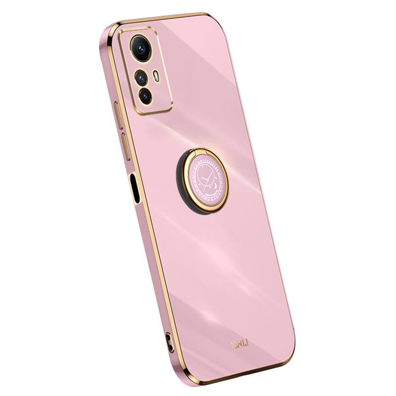 

XINLI For Xiaomi Redmi Note 12S 4G Ring Kickstand TPU Phone Cover Electroplated Phone Case Purple