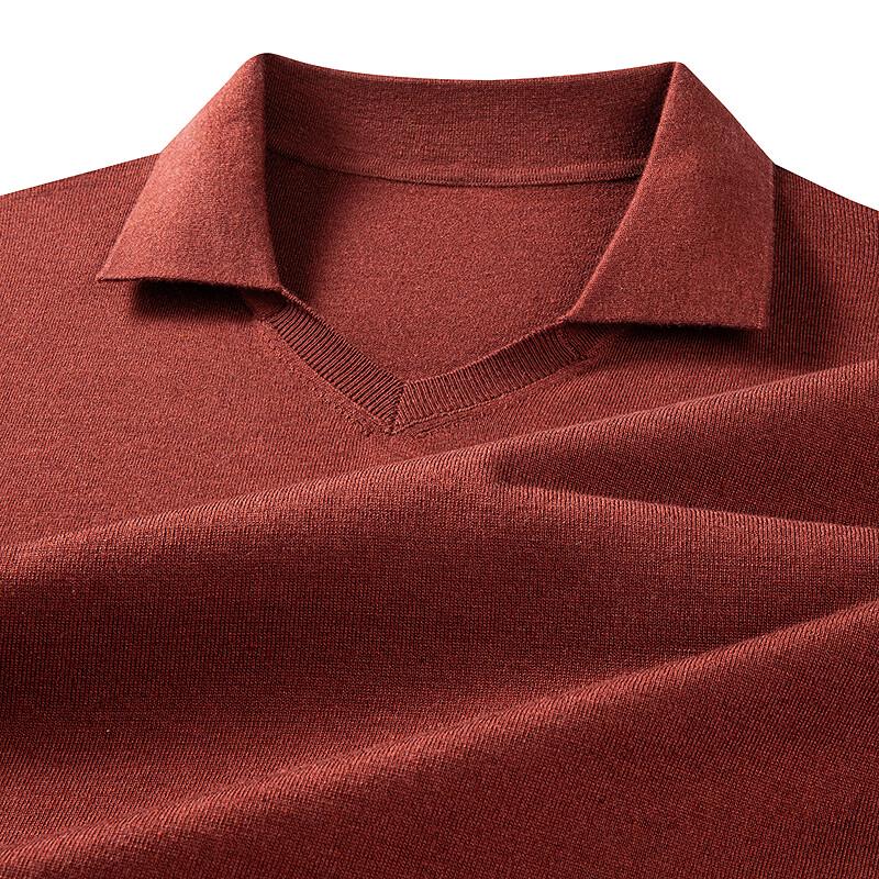 FAPAI Men's Cashmere Lambswool Blend Polo Neck Sweater
