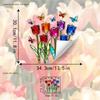 Nordic Glass Art Tulip Static Cling Window Sticker for Bedroom Home Decor
