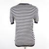 GUCCI Short sleeve knit 428050 border Navy / white cashmere/silk Women Used