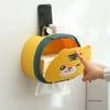 Cartoon facial towel storage box Wall hanging tissue storage box Non punching roll paper storage tissue box paper towel holder