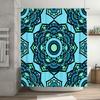 Blue Mandala Shower Curtain Decorative Fabric Shower Curtains For Bathrooms Waterproof Privacy Window Panels Set With Rings (180