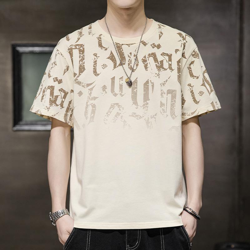 Bavlněné tričko s krátkým rukávem Pánské Letní Nadměrná velikost 8XL Volné Tenké Tričko s polovičním rukávem