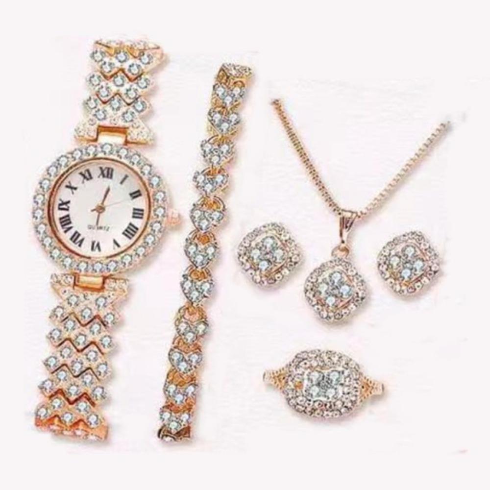 Roman Pattern Diamond-encrusted Women's Watch Women's Watch Quartz Watch Bracelet Women's Watch