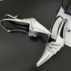2026 Pointed Toe Shallow Ladies Heels Shoes Female Fashion Slingbacks New in Medium Heels Shoes for Women Footwear Mules