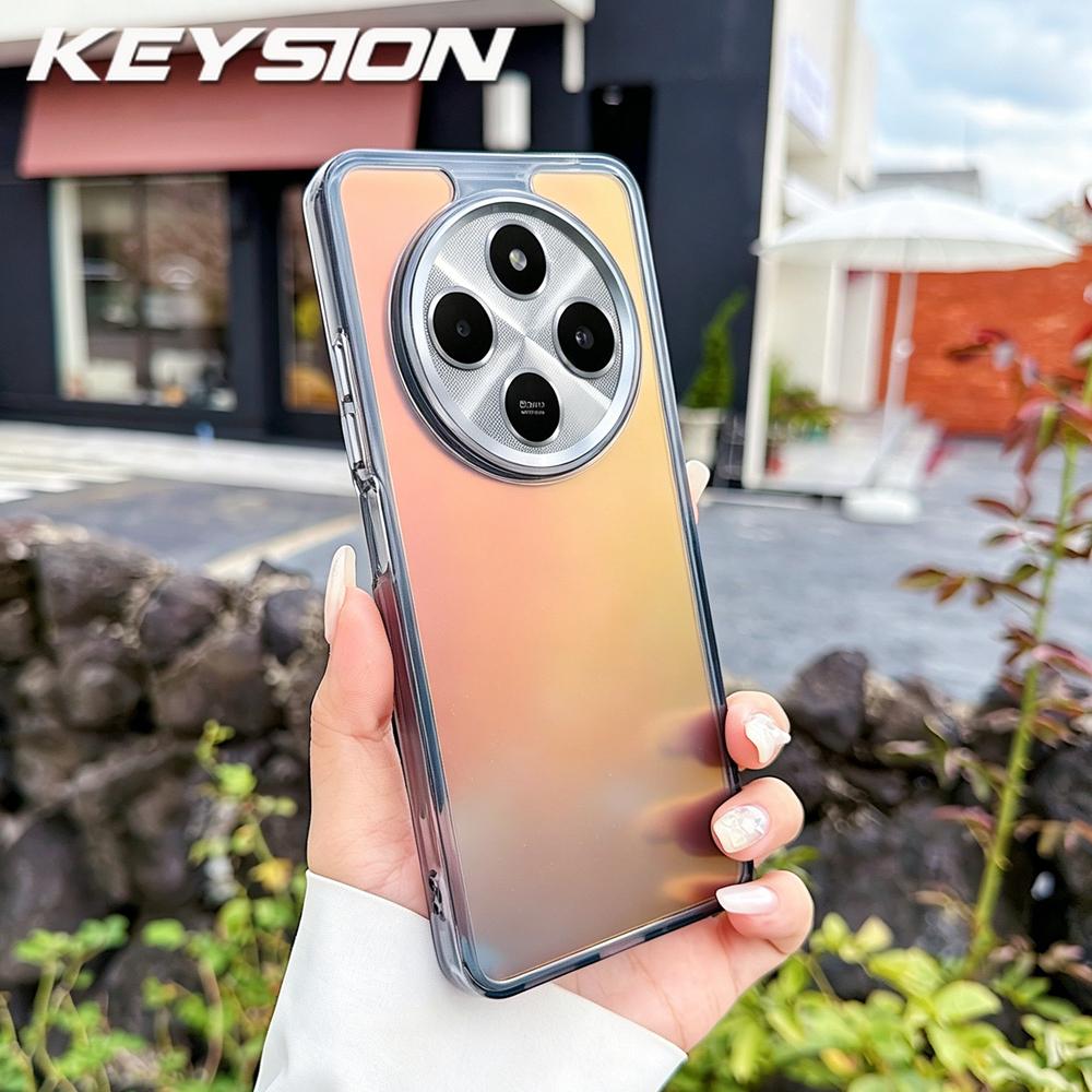 

KEYSION Fashion Laser Gradient Colorful Phone Case for Xiaomi Redmi 14C Soft TPU+PC Shockproof Back Cover for Xiaomi POCO C75 for Redmi 14C чёрный