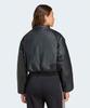 adidas Faux Leather Bomber Synthetic Down Jacket - Black / Jx5332