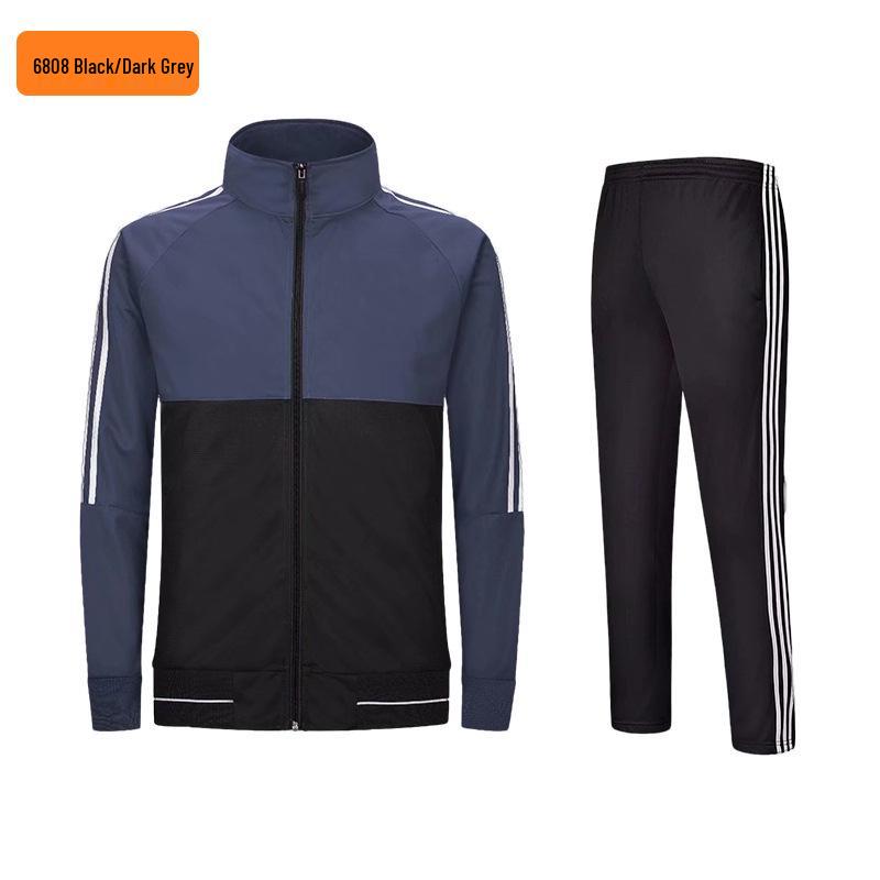 

Унисекс Быстросохнущий Спортивный Комплект Куртка и Брюки: Осенний лонгслив для бега, бадминтона, тренировок, фитнеса и повседневной носки. M (90-110 jin)