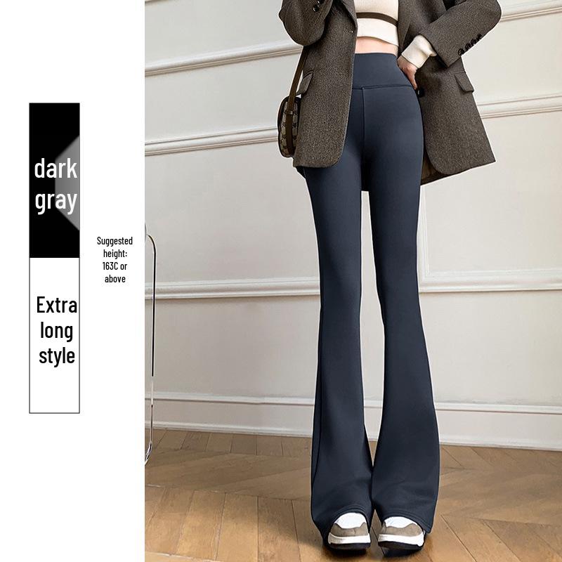 Women's High Waist Black Micro Flare Slimming Pants