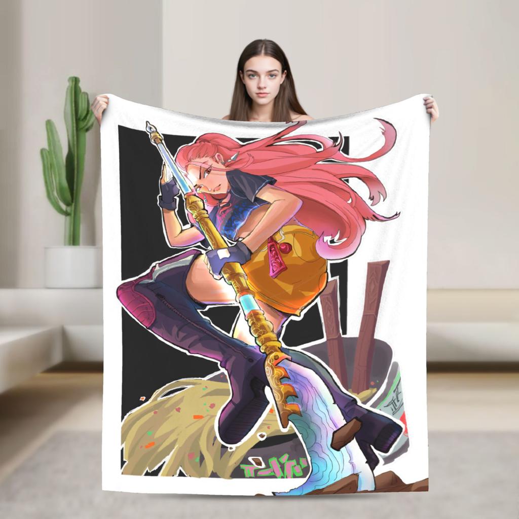 Saja Boys Kpop Demon Hunters Blankets  Flannel Awesome Soft Throw Blanket for Chair Covering Sofa  Winter