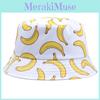 Cappello da Pescatore Street Style con Fantasia a Banane e Visiera Parasole per Uomo e Donna