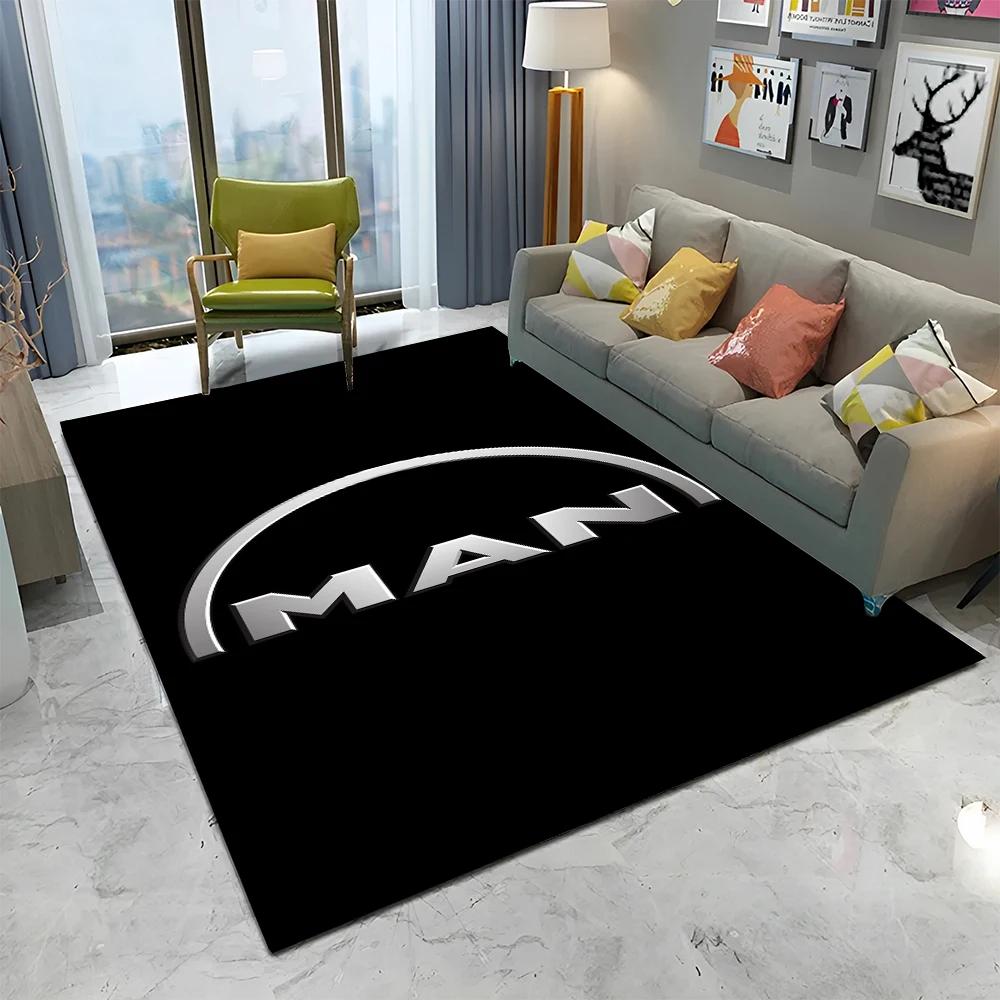 3D Printing Man Truck Logo Series HD Carpet Rug for Home Living Room Bedroom Sofa Doormat Decor,kids Area Rug Non-slip Floor Mat