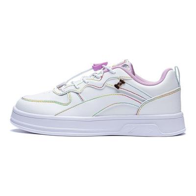 Li Ning Comfortable Shock Absorbing Durable Low Top Kids Skate Shoes Kids Sneakers White Multicolor YKCT036-2