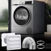 4Inch Dryer Wall Ventilation Duct Kits Dryer Vent Hose Connectors Wall Ducting Kits Efficient Airflows Management