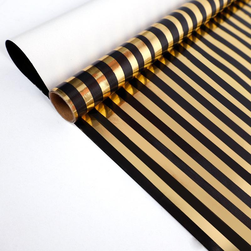 Papel de Regalo Negro Dorado 43x300cm Papel para Envolver Regalos Ramo de Lunares Navidad Día de San Valentín Cumpleaños Regalos Decoraciones Papel