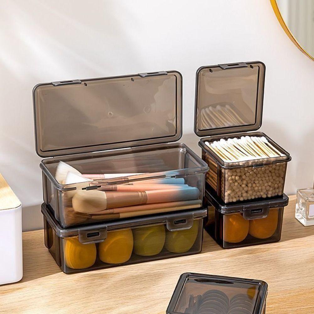 Plastic Pencil Case Transparent Black Stationery Storage Box Stationery Organizer  Students