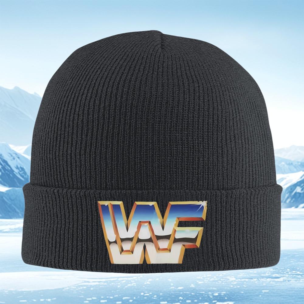 WWF logo sky view 3D shape Men Women Unisex Knitted Hat Beanie Pullover Cap Winter Thermal Warm Christmas Outdoor Cycling Hiking