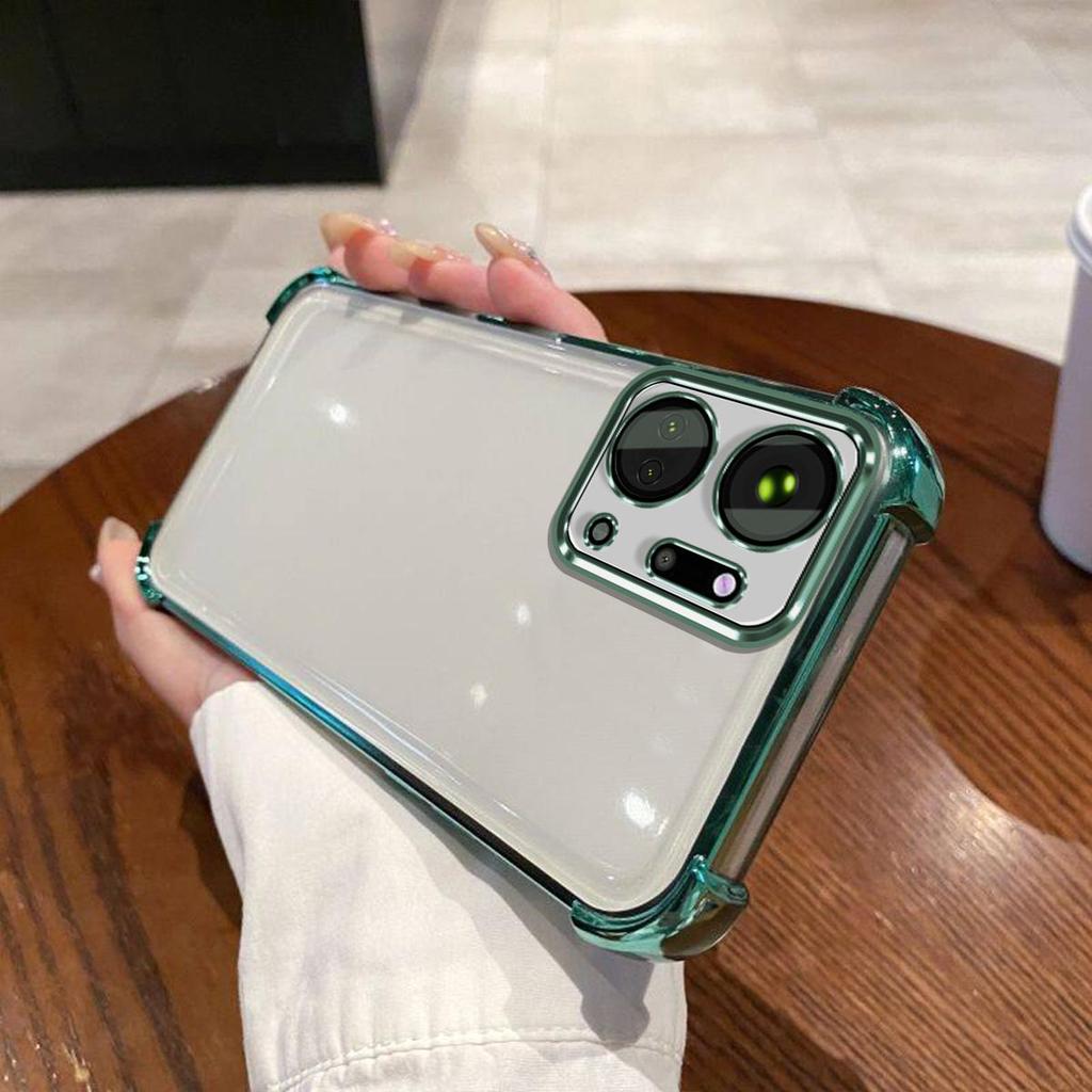 Case for HONOR X7a Electroplated Color Border Clear Phone Casing Cover