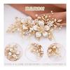 Hair Clip Kanzashi with Cherry Blossom and Pearl, Rose Gold - Perfect for Girls, Women, Formal Dresses, Kimono, Yukata, Coming-of-Age Ceremonies,