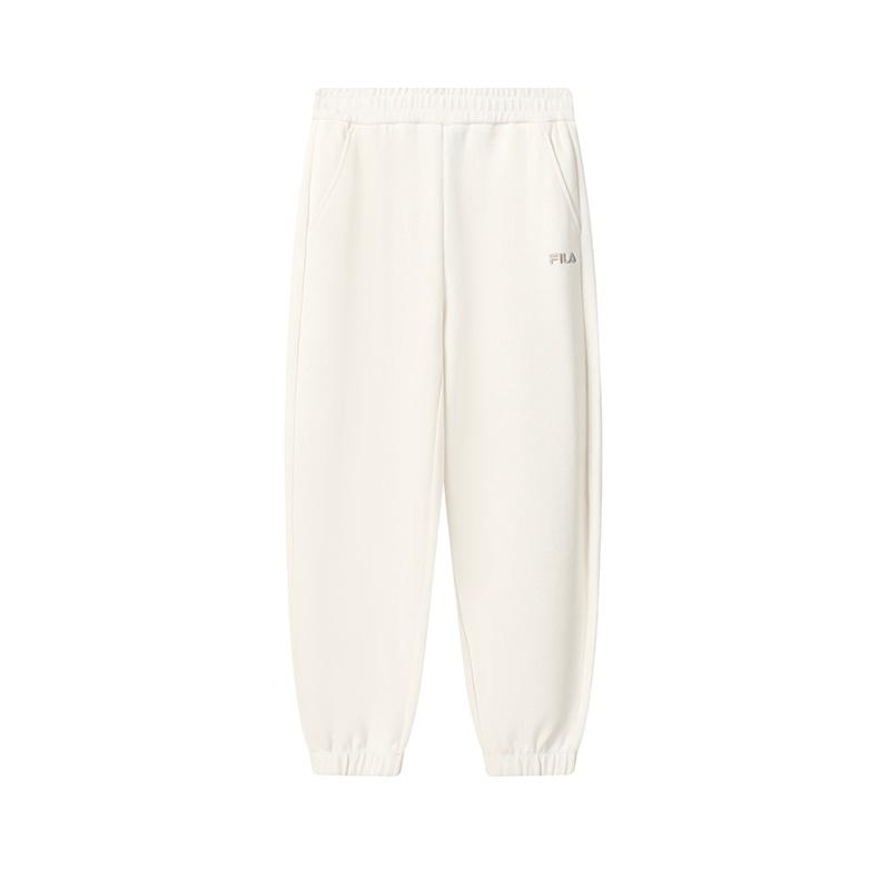 

FILA Original Classic Minimalist Comfortable Skin-Friendly Pocketed Cuffed Casual Pants Women pants Cloud-Mushroom-White F11W549607FWT XL