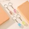 Milk Tea Fruit Ice Cream Keychain Glow Cup Flower Slice Keyring Lemon Keychain   Backpack Pendant