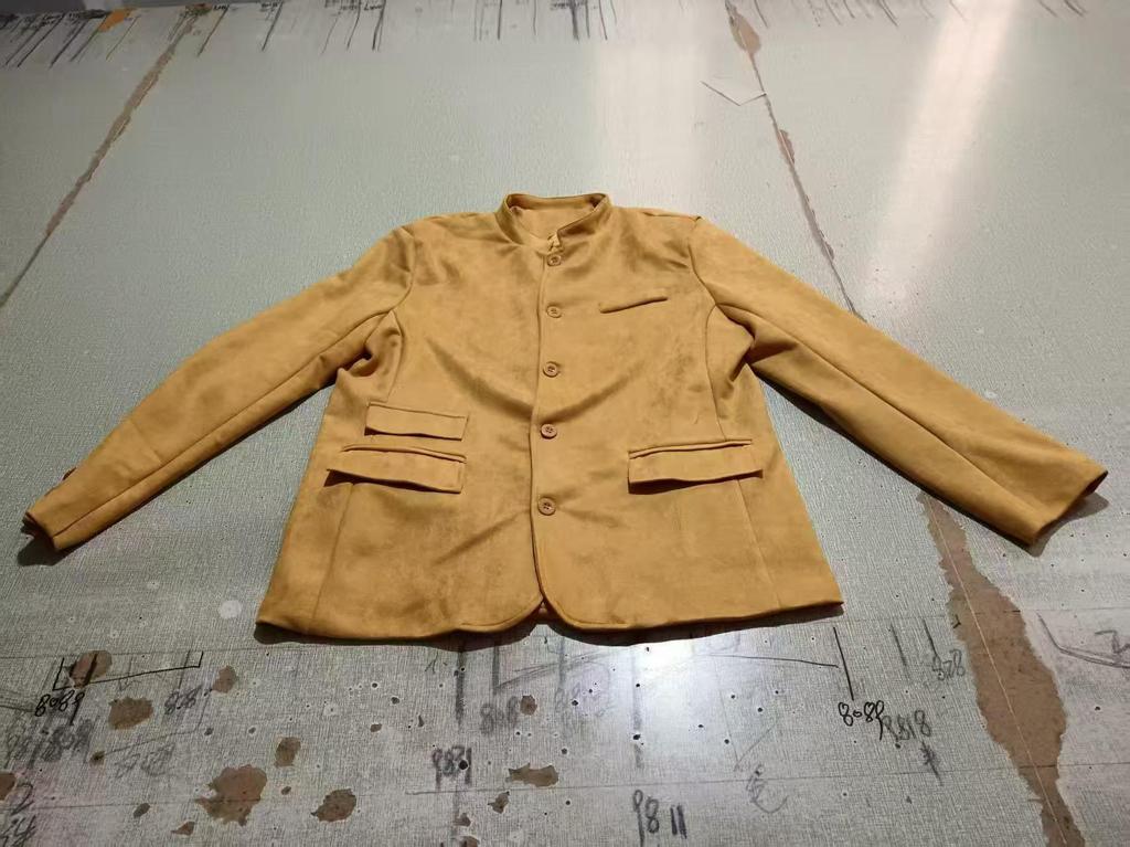 Evropsko-americká retro semišová pracovní bunda: Pánský vintage neformální oblek