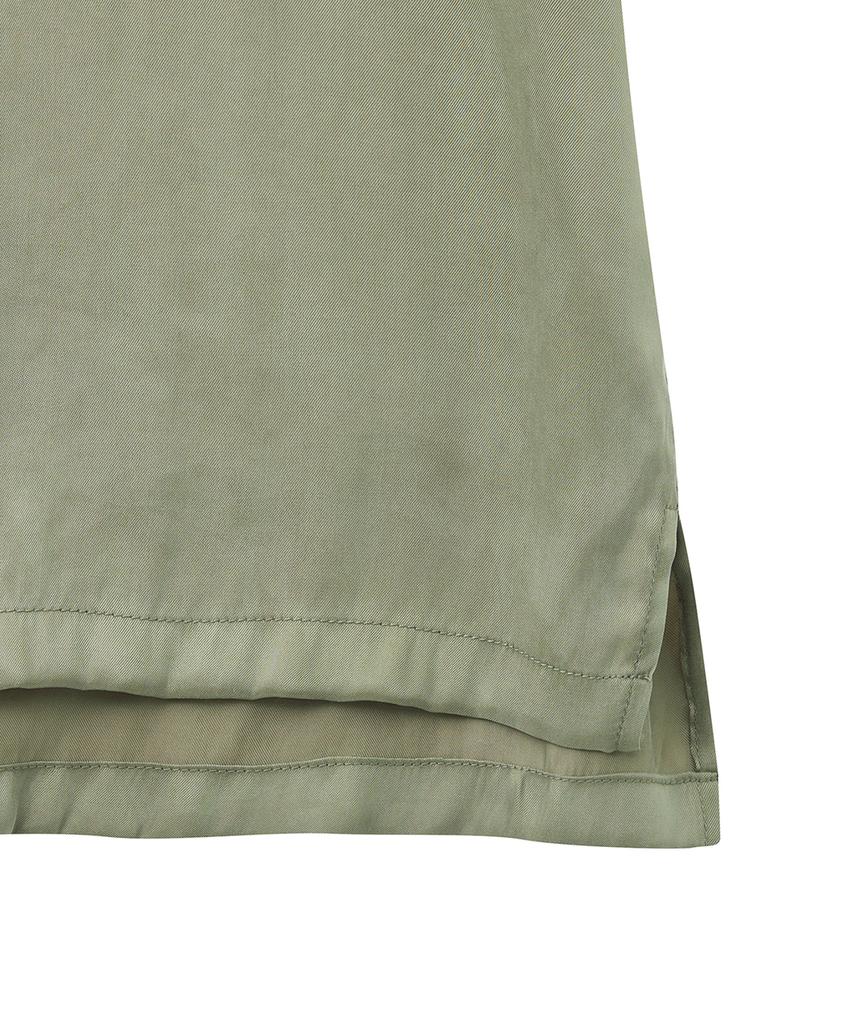 NOIRER Fluid Half Zip Polo Shirt (Pale Green)