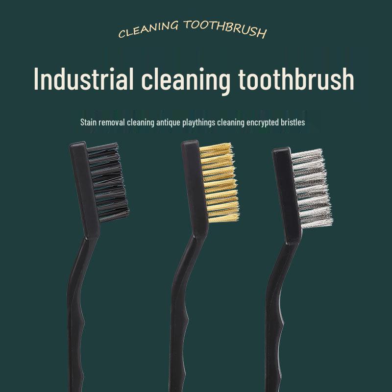 Steel Wire Brush for Industrial Rust Removal - Mini Copper & Stainless Steel Hard Bristle Cleaning Brush.