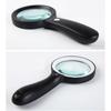 With 2 LED Light Lighted Magnifying Glass HD Illuminated Magnifier  Coins Inspection