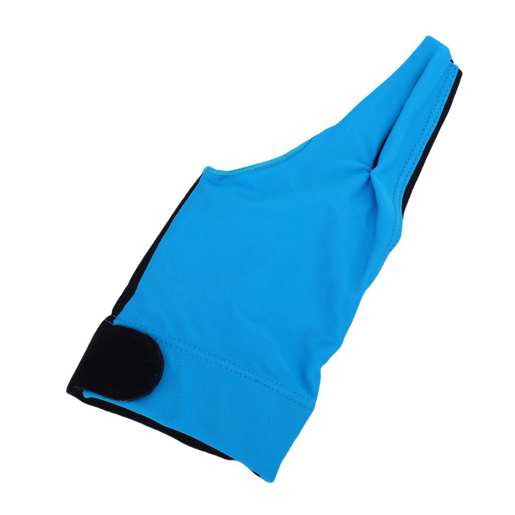 Professional Billiard Glove Breathable Left Hand 3 Finger Pool Glove for Competition Training Blue