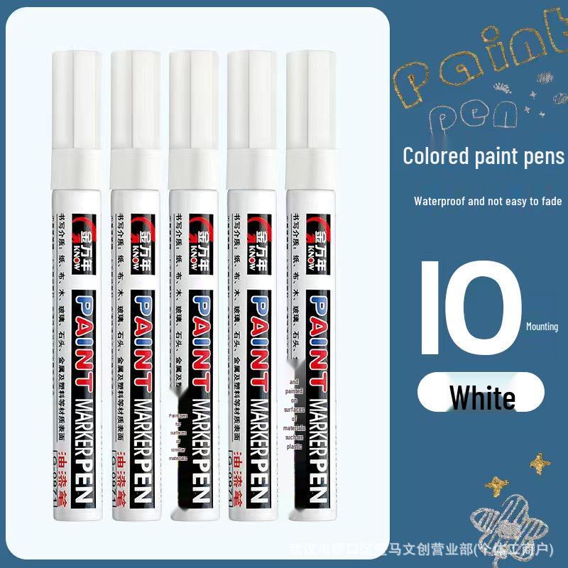 Jin Wannian Oil-Based Waterproof Touch-Up & Marking Pen for Metals