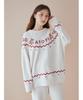 Gelato Pique HOLIDAY Nordic Pullover PWNT245159 IVR Free Size Women's