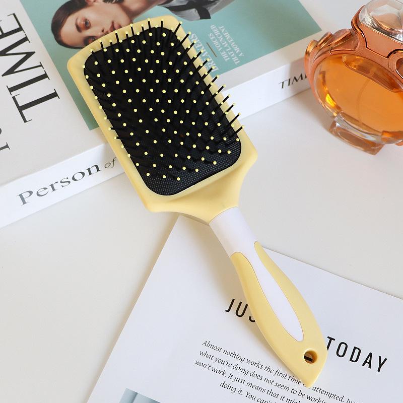 Elastic Air Cushion Paddle Comb - Ideal for Straight, Curly, and Salon Hair Styling