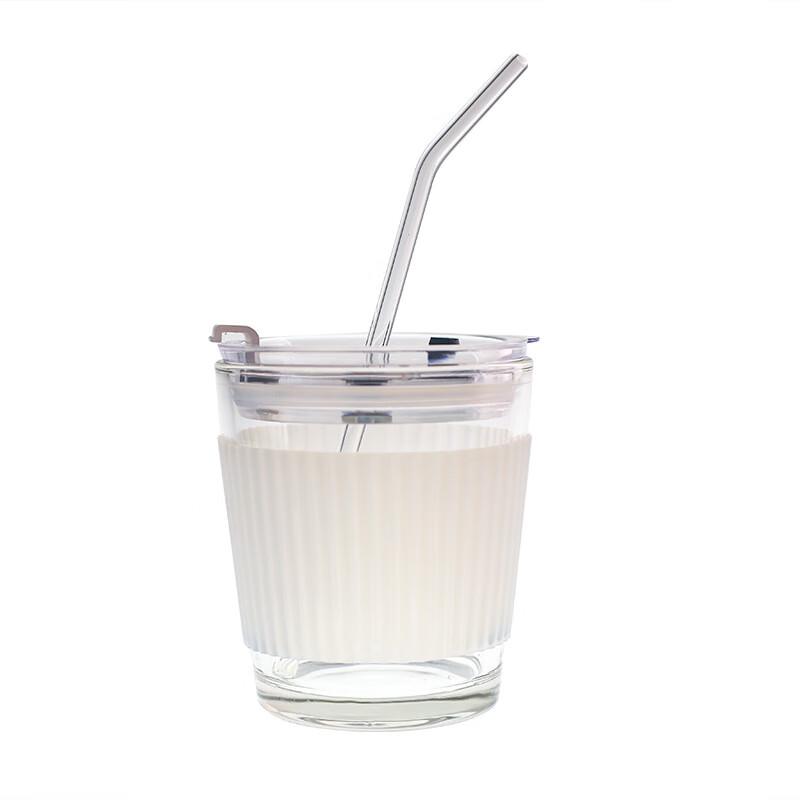Xiaoyueya 350ml Glass Straw Coffee Cup
