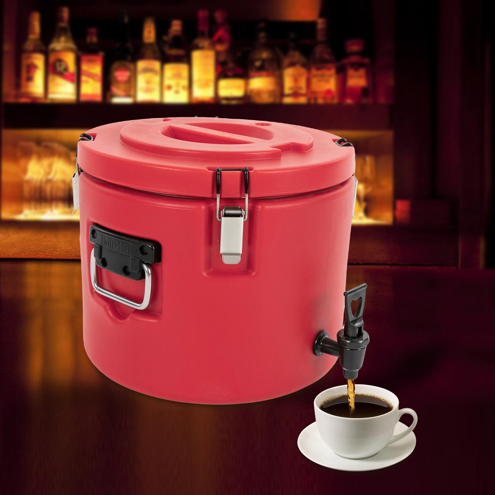 

20L/5.3Gal Stainless Steel Beverage Dispenser W/ Spout, Red Insulated Drink Cooler for Party, Portable Tabletop Drink Dispenser красный