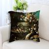 Retro Plant Flower Art Oil Painting Printed Pillow Case Home Decoration Bedroom Room Living Room Sofa Cushion Cover X