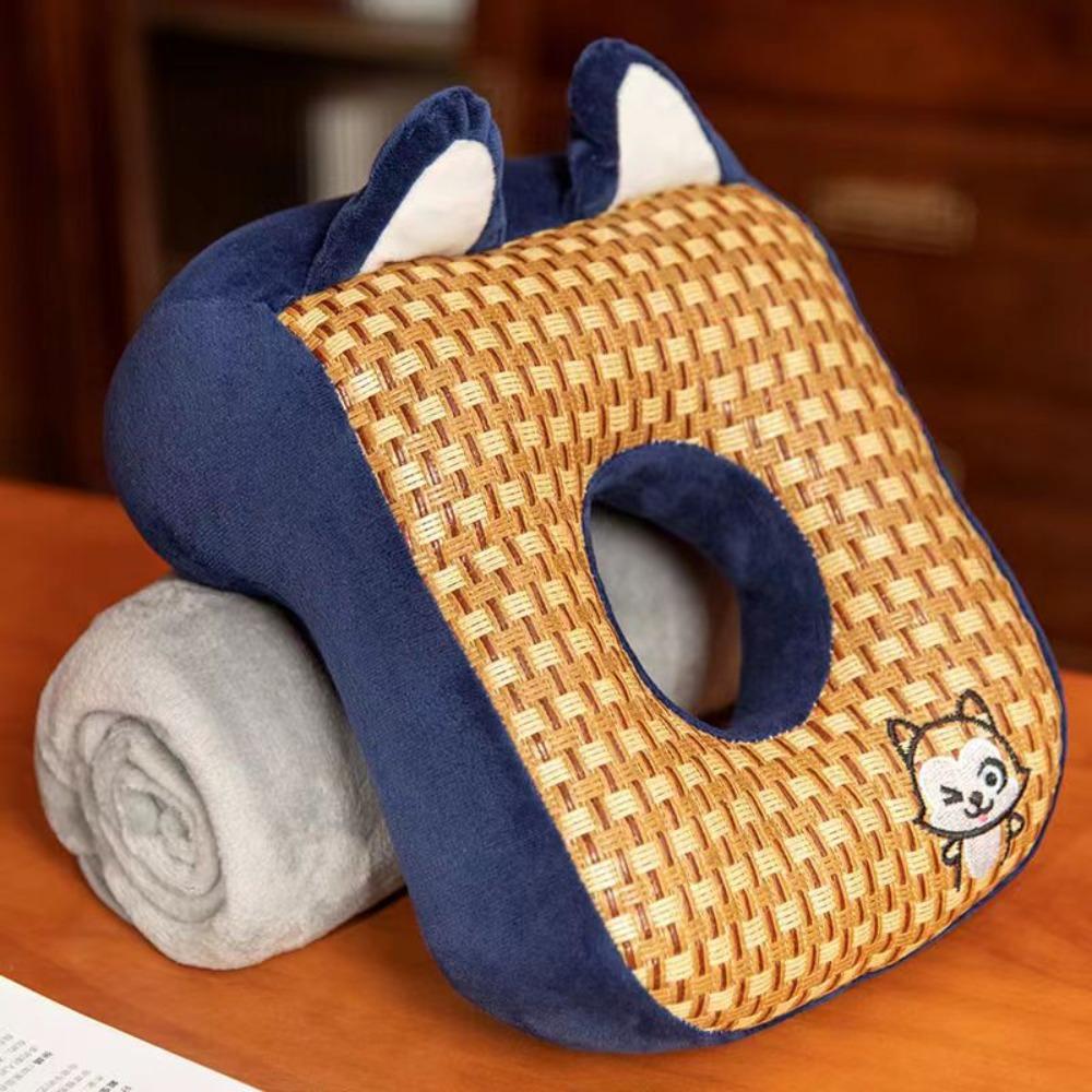 Hollow Breathable Office Plush Pillow Double-sided Cute Animal Neck Pillow  Dormitory