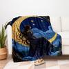 "Mystic Moonlit Elegance Dress"Blanket Flannel Throw Blanket for Sofa, Bed, Travel, Camping, Office, Couch, Chair, And Bed Gift for Christma