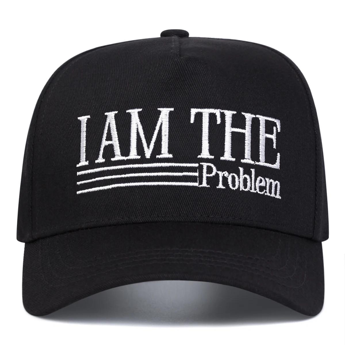 Yiran bag Unisex I Am The Problem Letter Borduur Baseballpetten Lente Herfst Buiten Verstelbaar Casual Petten Zonbescherming Pet Sportpet