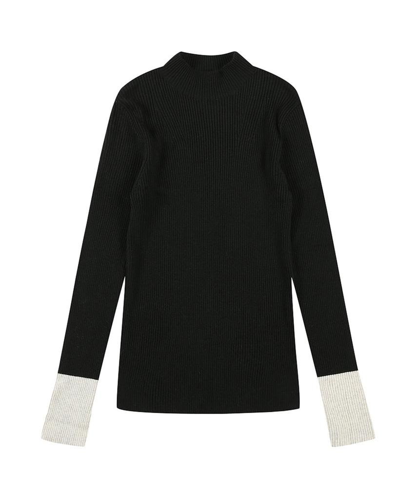 MESENSE Slim Knit With Contrast Sleeve Hem_Mb3Yknm602Z