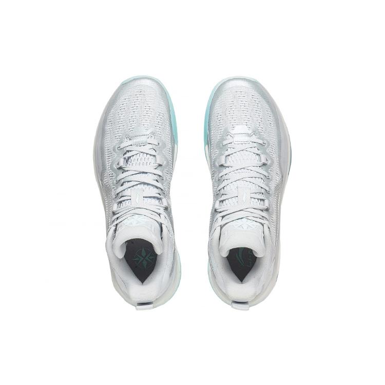 Li Ning Liren 3 Glacier Textile, Synthetic Leather, TPU Abrasion Resistant Breathable Mid top Basketball Shoes Men's ABAS089-3