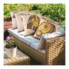 Otostar Cushion Cover Set of 4 Linen Material Stylish Cute Print Modern Design with Hidden Zipper for Interior Home Decoration Decorative Pillow