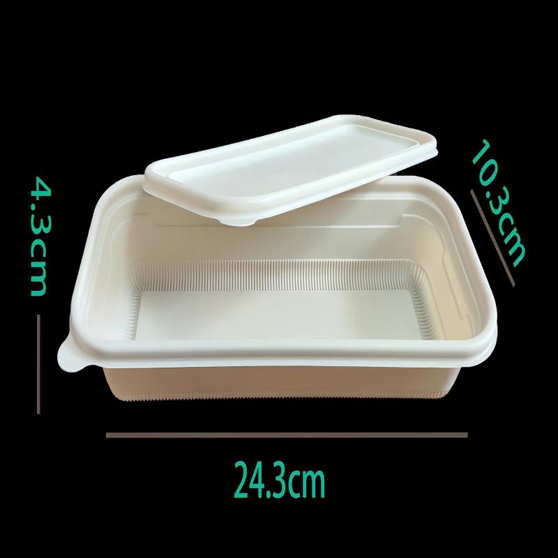 Biologisch abbaubare Take-away-Behälter aus Maisstärke mit Deckeln