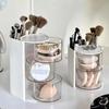 Large Capacity Makeup Brush Holder Transparent Cosmetic Storage Box  Makeup Cushion