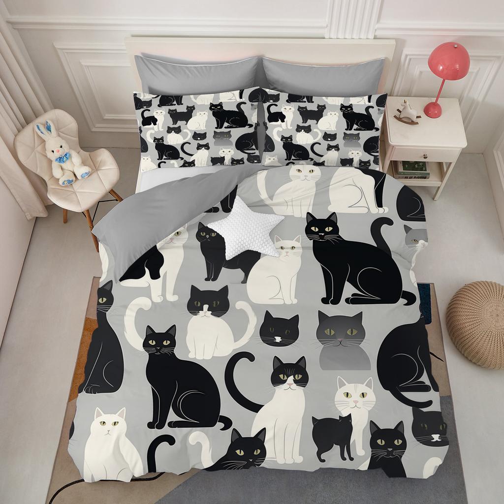 Duvet Cover Set Cartoon Children'S Quilt Cover 3D Digital Printing Three-Piece Set
